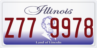 IL license plate Z779978