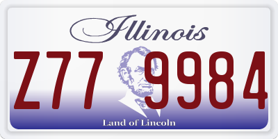 IL license plate Z779984