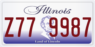 IL license plate Z779987