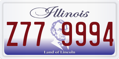IL license plate Z779994