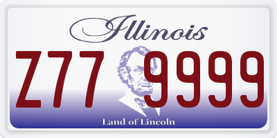 IL license plate Z779999