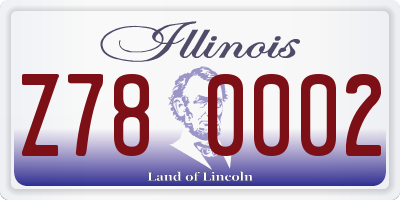 IL license plate Z780002