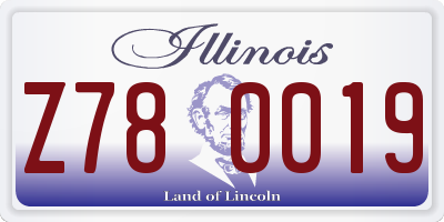 IL license plate Z780019