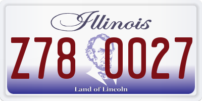 IL license plate Z780027