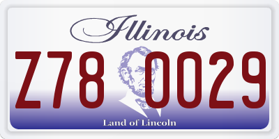IL license plate Z780029