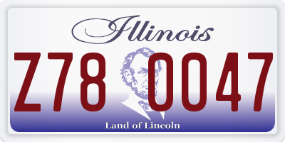 IL license plate Z780047