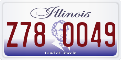 IL license plate Z780049