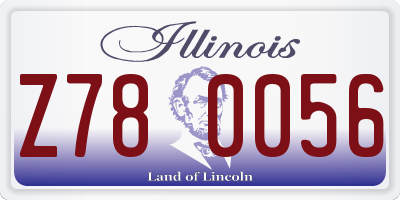 IL license plate Z780056