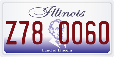 IL license plate Z780060