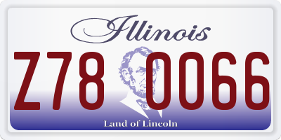 IL license plate Z780066