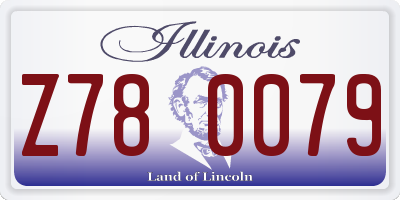 IL license plate Z780079