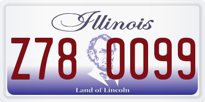 IL license plate Z780099