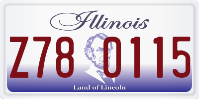 IL license plate Z780115