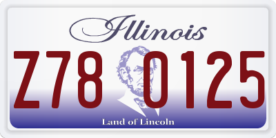 IL license plate Z780125