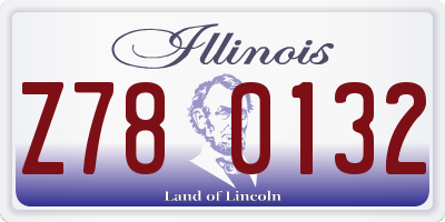 IL license plate Z780132