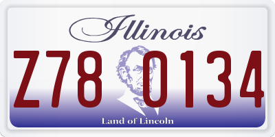 IL license plate Z780134