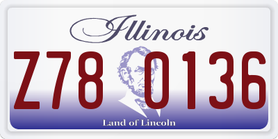 IL license plate Z780136