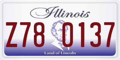 IL license plate Z780137