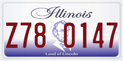 IL license plate Z780147
