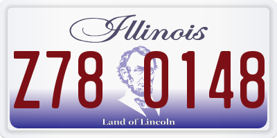 IL license plate Z780148