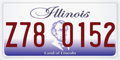 IL license plate Z780152