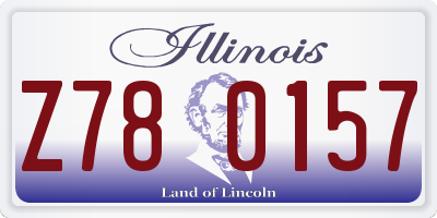 IL license plate Z780157
