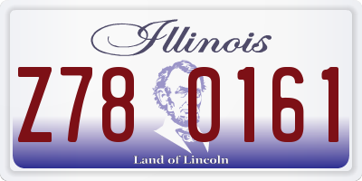 IL license plate Z780161