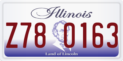 IL license plate Z780163