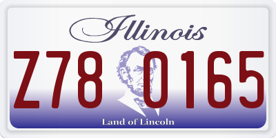 IL license plate Z780165