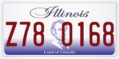 IL license plate Z780168