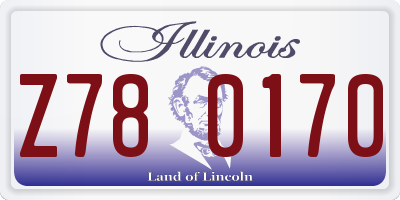 IL license plate Z780170
