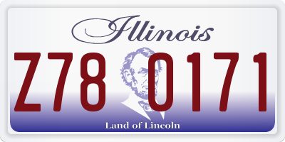 IL license plate Z780171