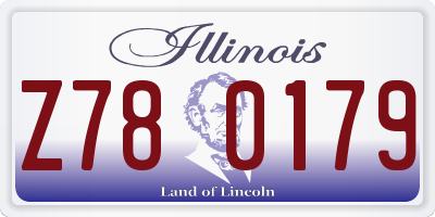 IL license plate Z780179