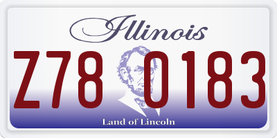 IL license plate Z780183