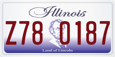IL license plate Z780187