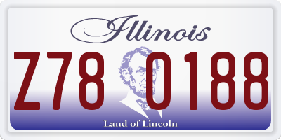 IL license plate Z780188