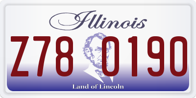IL license plate Z780190