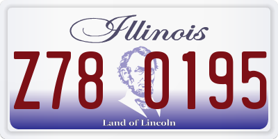 IL license plate Z780195