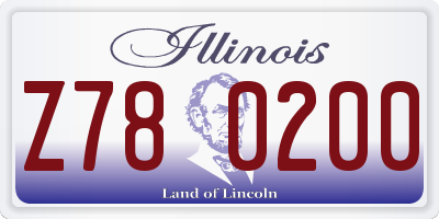 IL license plate Z780200