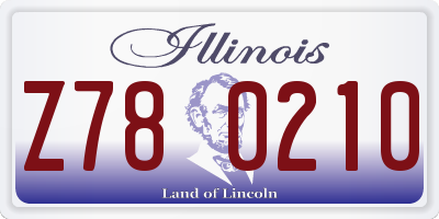 IL license plate Z780210