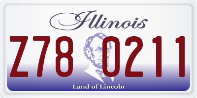 IL license plate Z780211