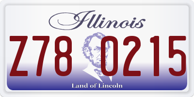 IL license plate Z780215