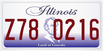 IL license plate Z780216