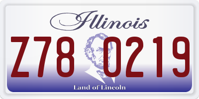 IL license plate Z780219