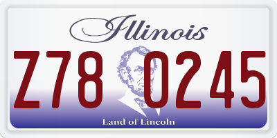 IL license plate Z780245