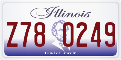 IL license plate Z780249