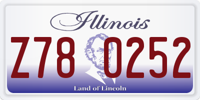 IL license plate Z780252