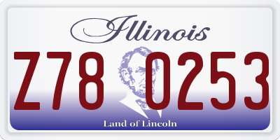 IL license plate Z780253