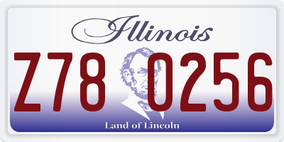 IL license plate Z780256