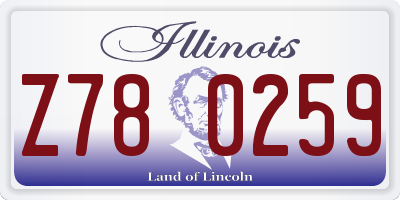 IL license plate Z780259